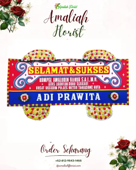 Papan Bunga Ucapan Selamat Seberang